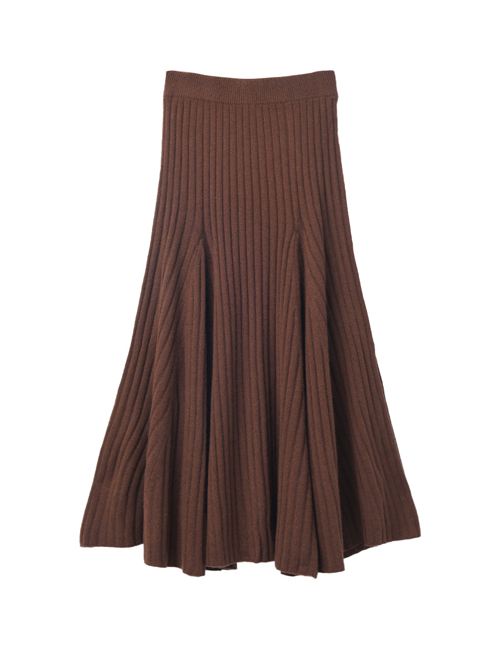 Flared Rib Skirt in Dry Lotus