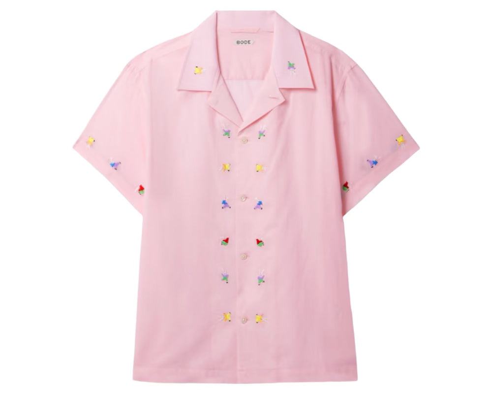 Tumbler Embroidered Cotton-poplin Shirt