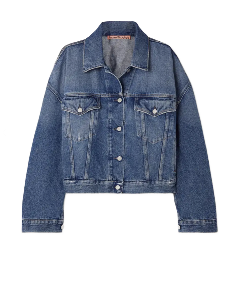 Oversized Distressed Denim Jacket