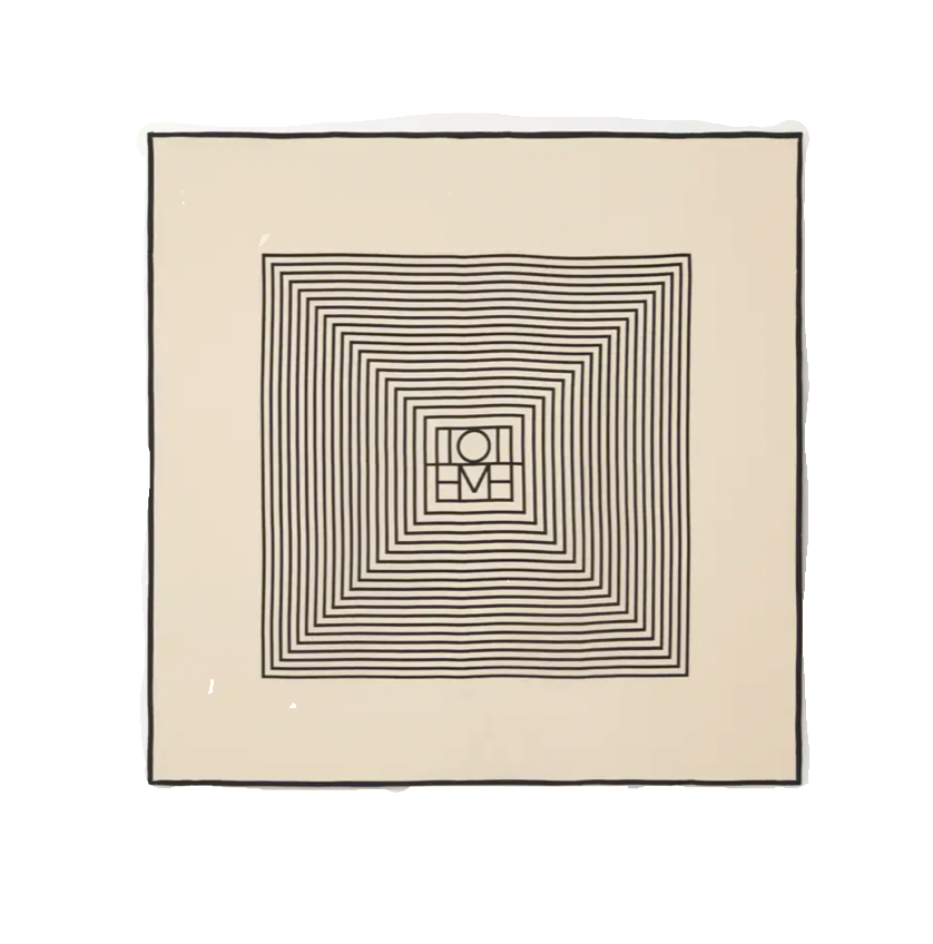 Striped Silk Crepe De Chine Scarf