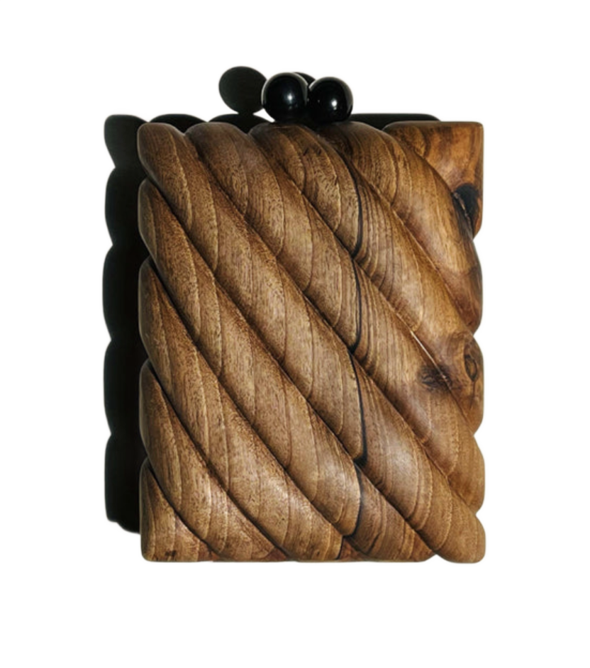 Fluted Bag in Walnut Wood