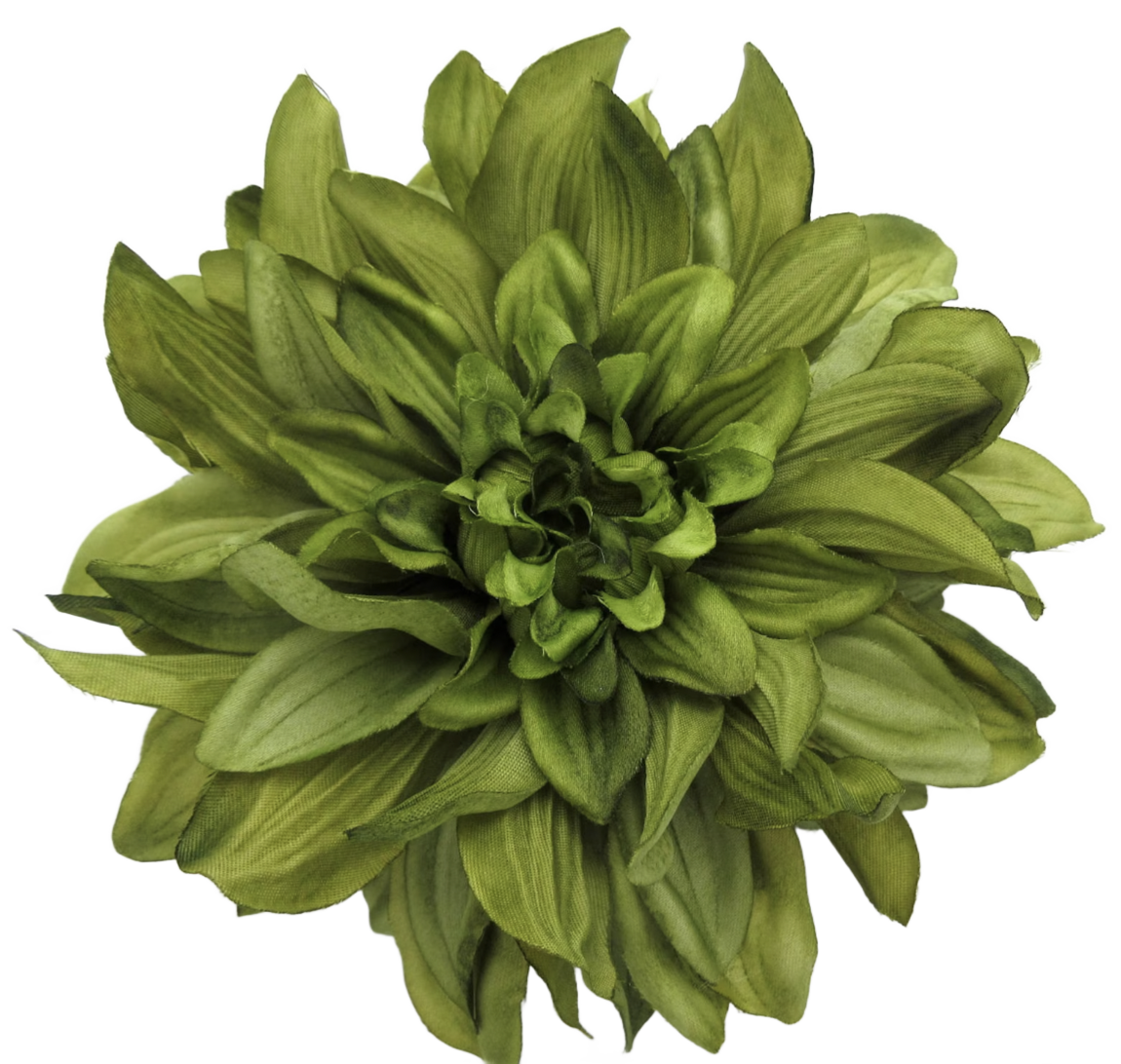 Olive Green Dhalia Pin