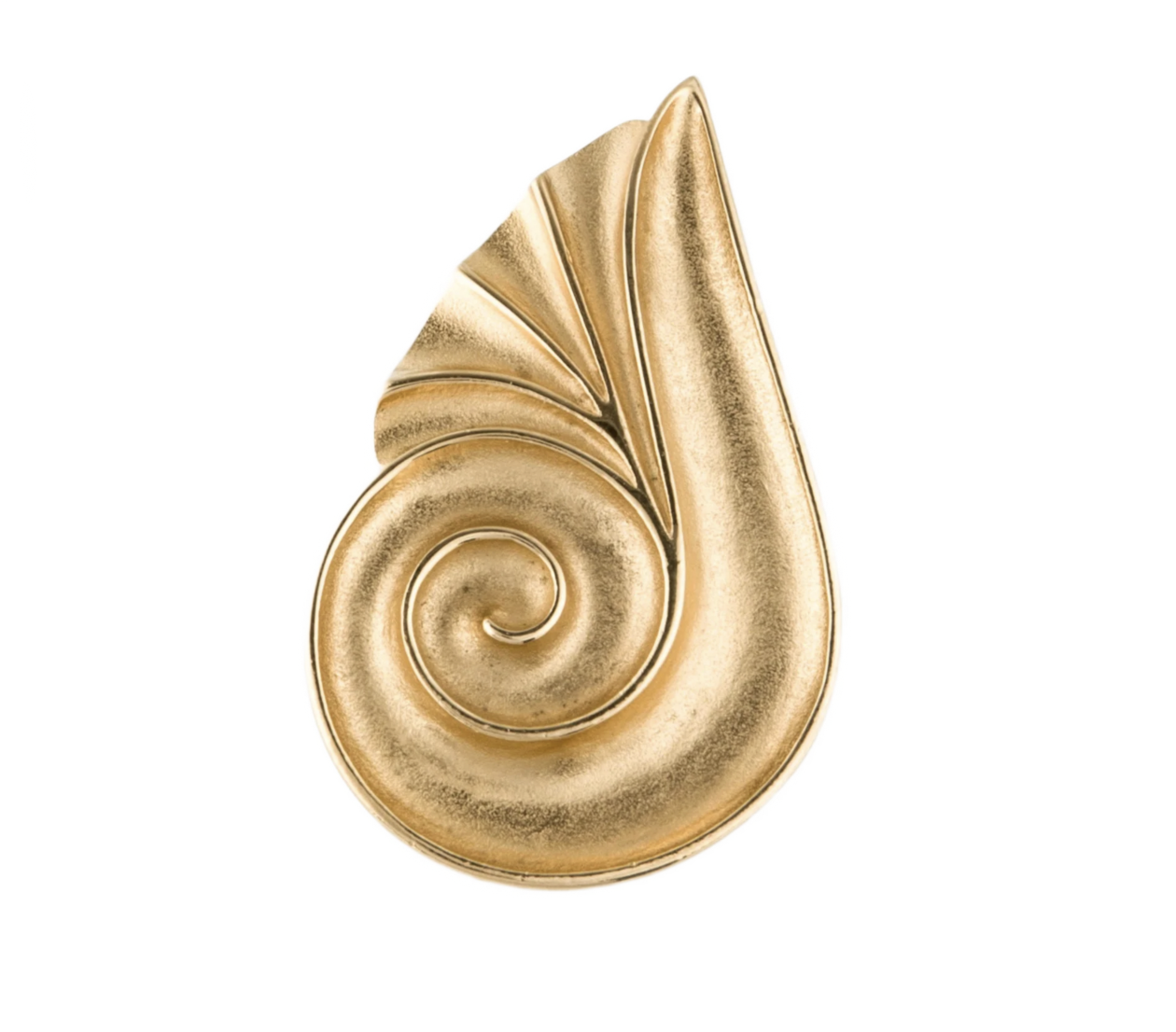 Vintage Nautilus Spiral Brooch