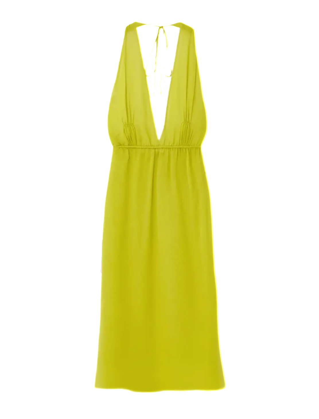 Spring Silk-georgette Halterneck Midi Dress