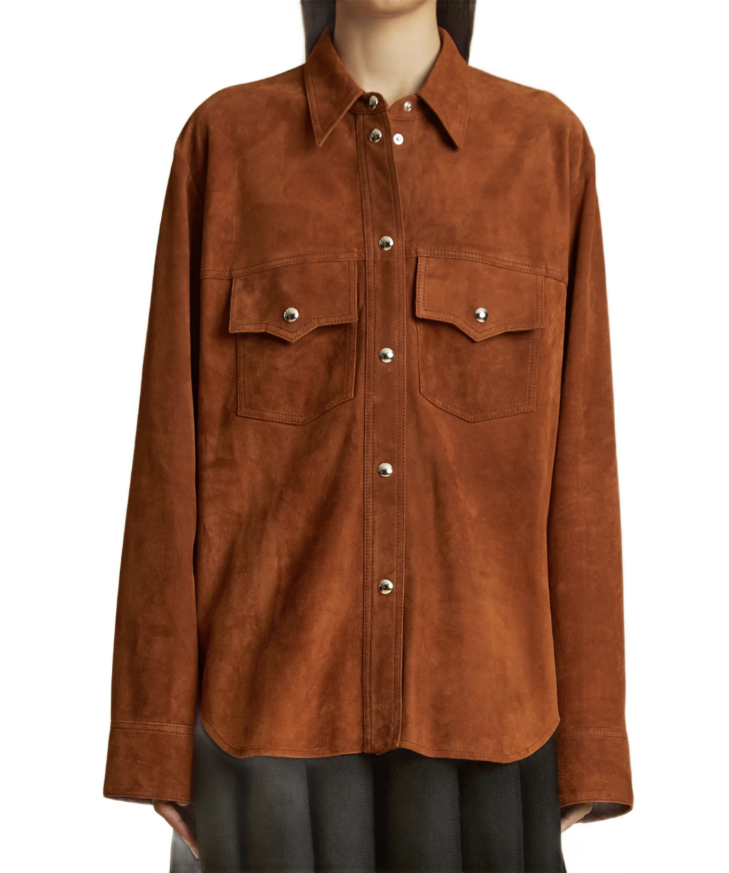 The Jinn Top in Rust Suede