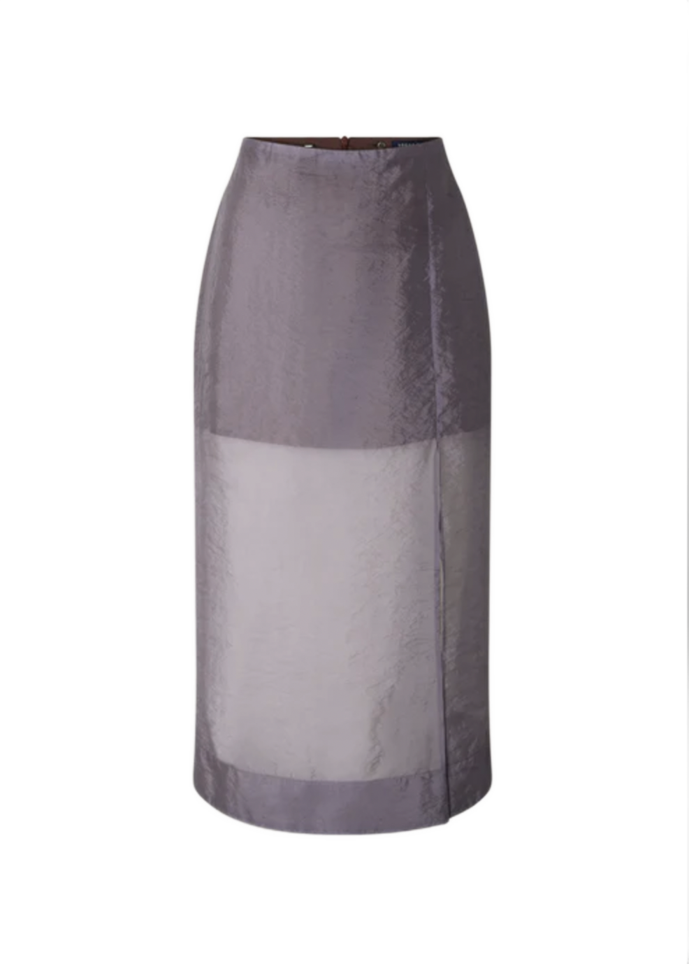 Roxana Organza Mid-length Slit Skirt