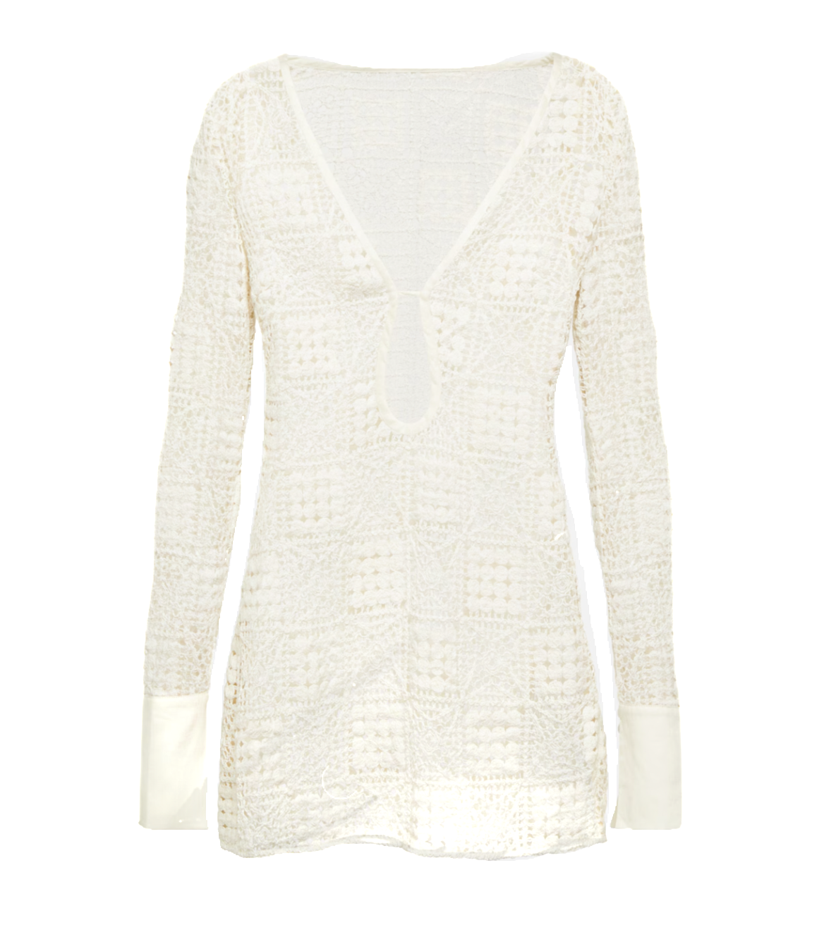 Rayure Crochet Cotton Minidress