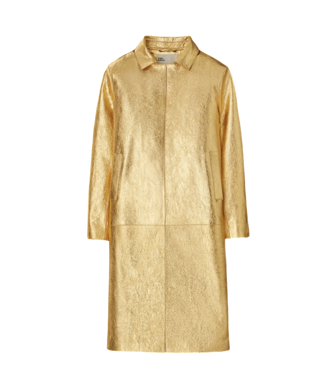 Metalic Leather Coat
