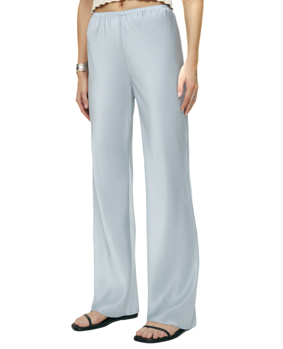 Gale Satin Mid Rise Bias Pant