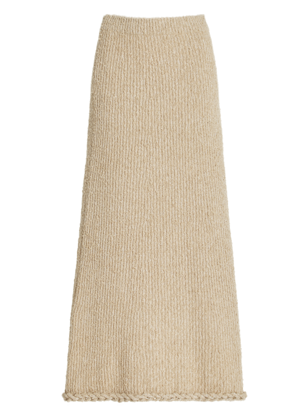 Komi Braided Cotton-Linen Knit Maxi Skirt