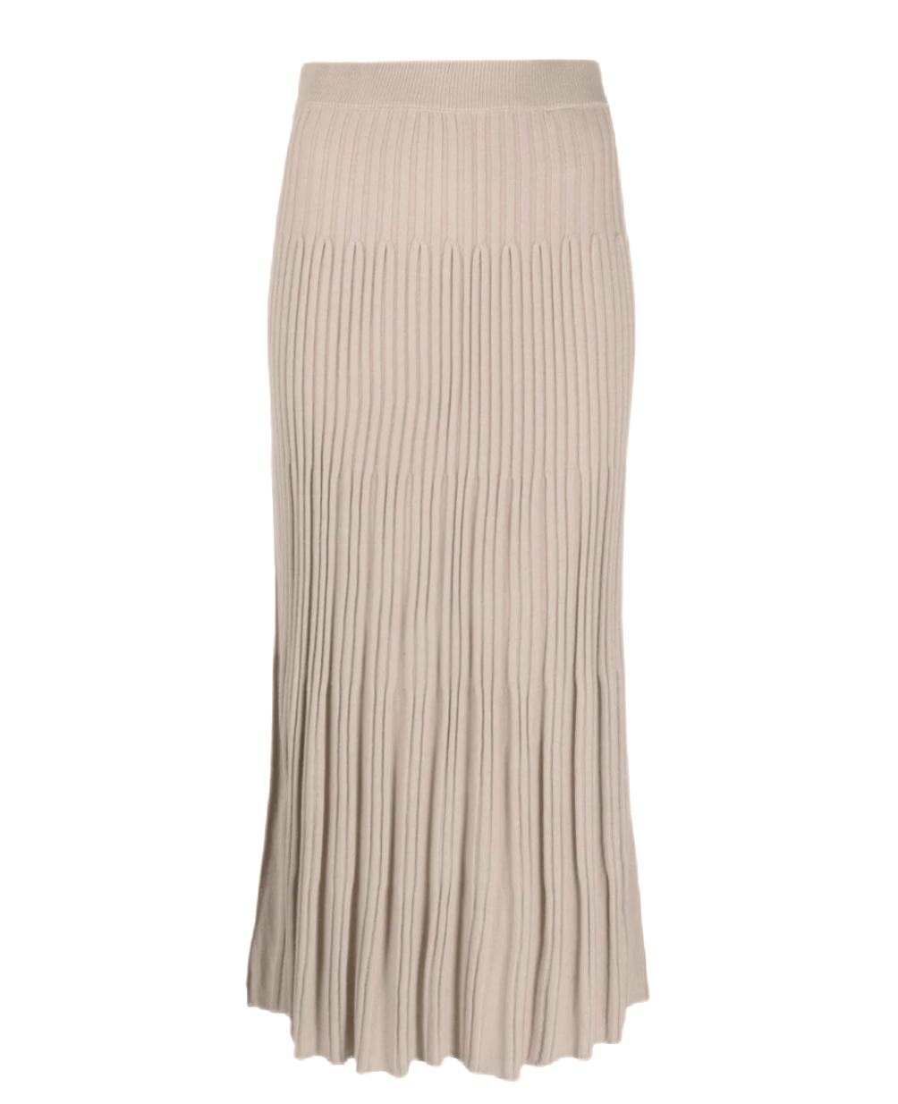Ribbed-knit Merino Skirt