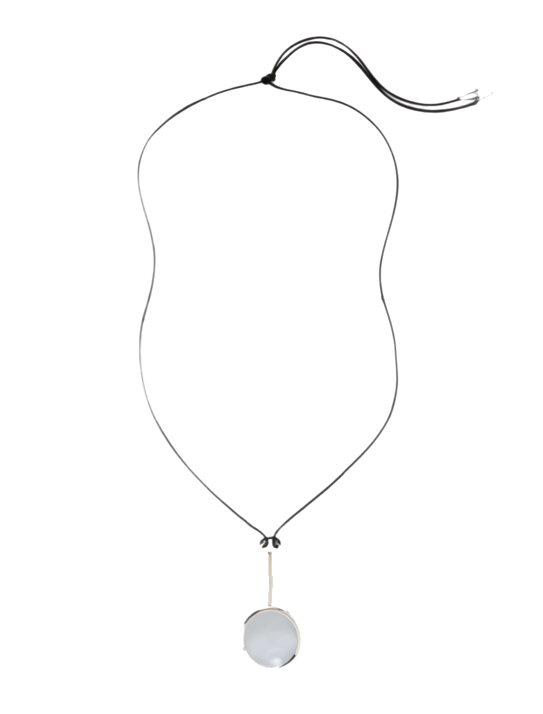+ NET SUSTAIN Silver, Leather and Glass Necklace