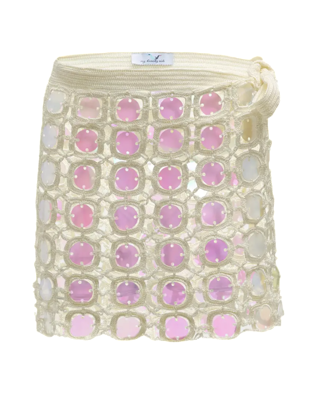 Hand Crochet Sequin Mini Skirt