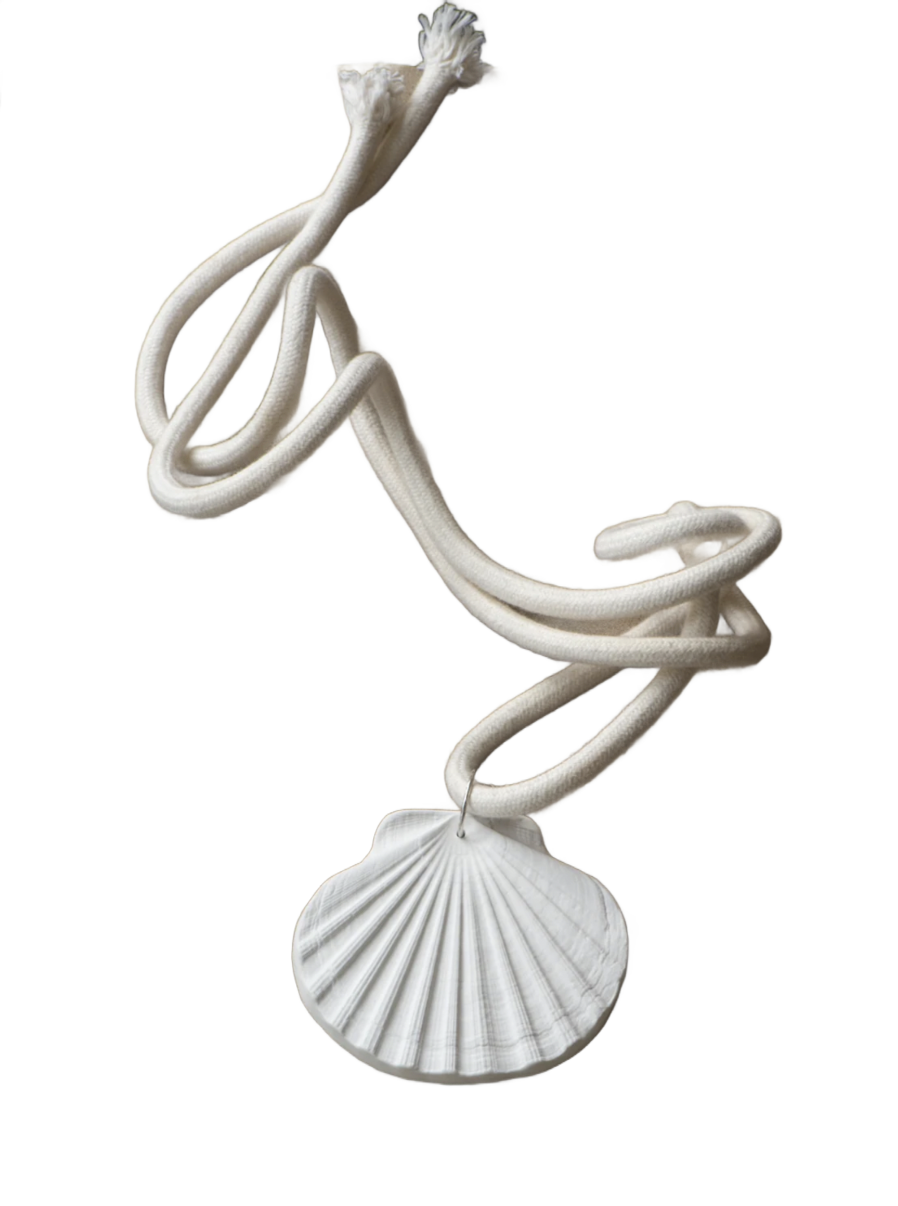Porcelain Shell Amulet .07 Pendant