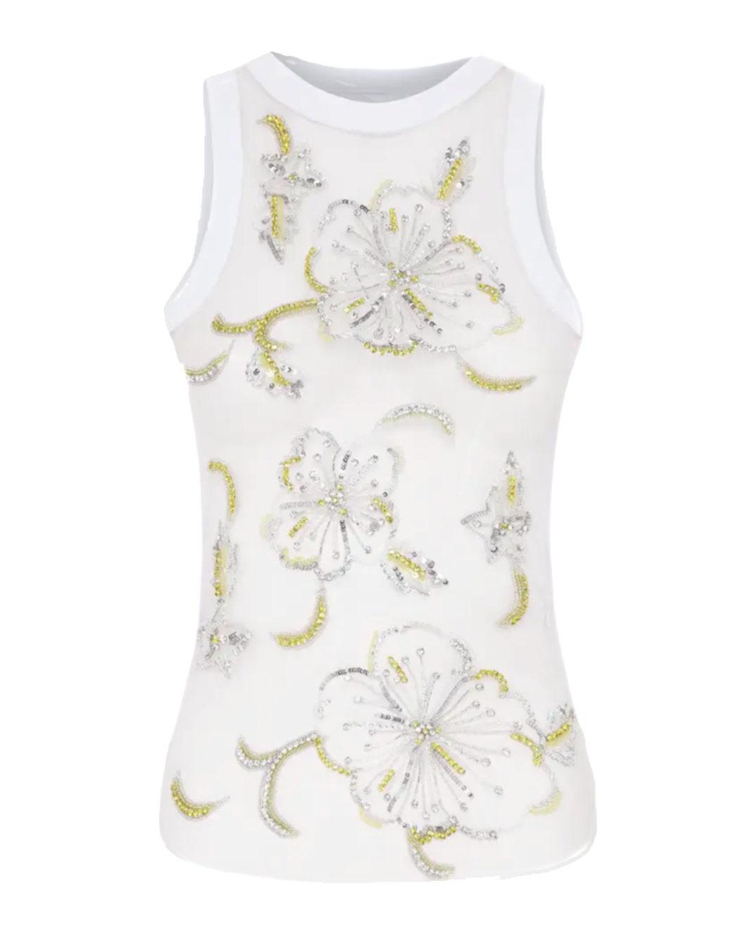 Hibiscus Embroidered Tank Top