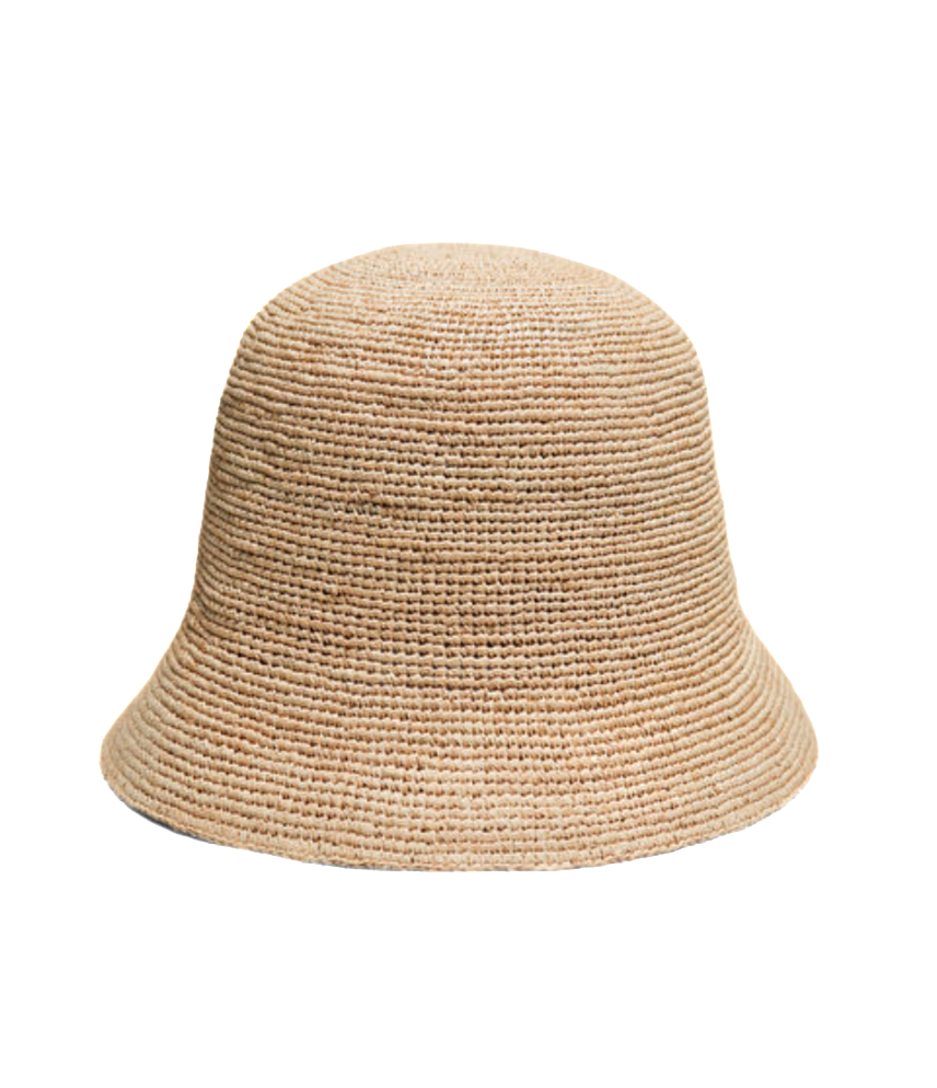 Woven Raffia Bucket Hat