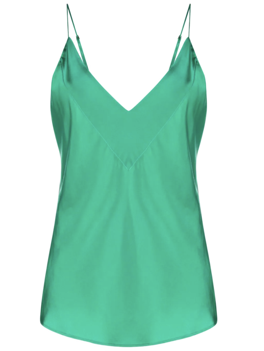 V-neck Silk Satin Top