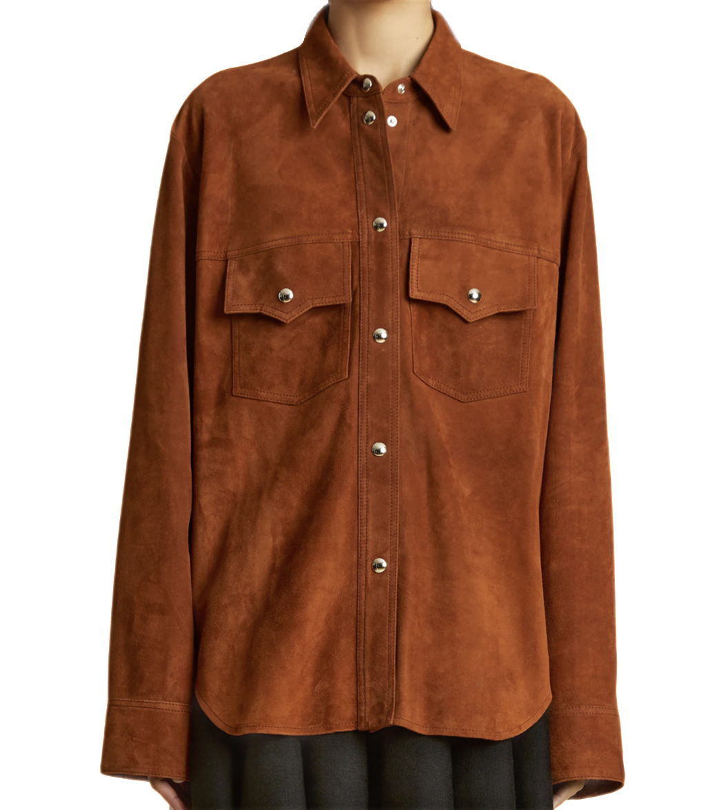 Jinn Top in Rust Suede