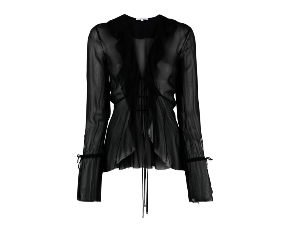 Flared Chiffon Blouse