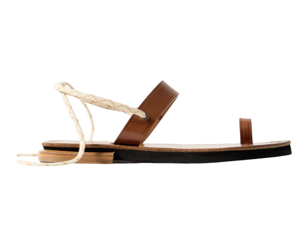 Rope Cord Leather Sandals