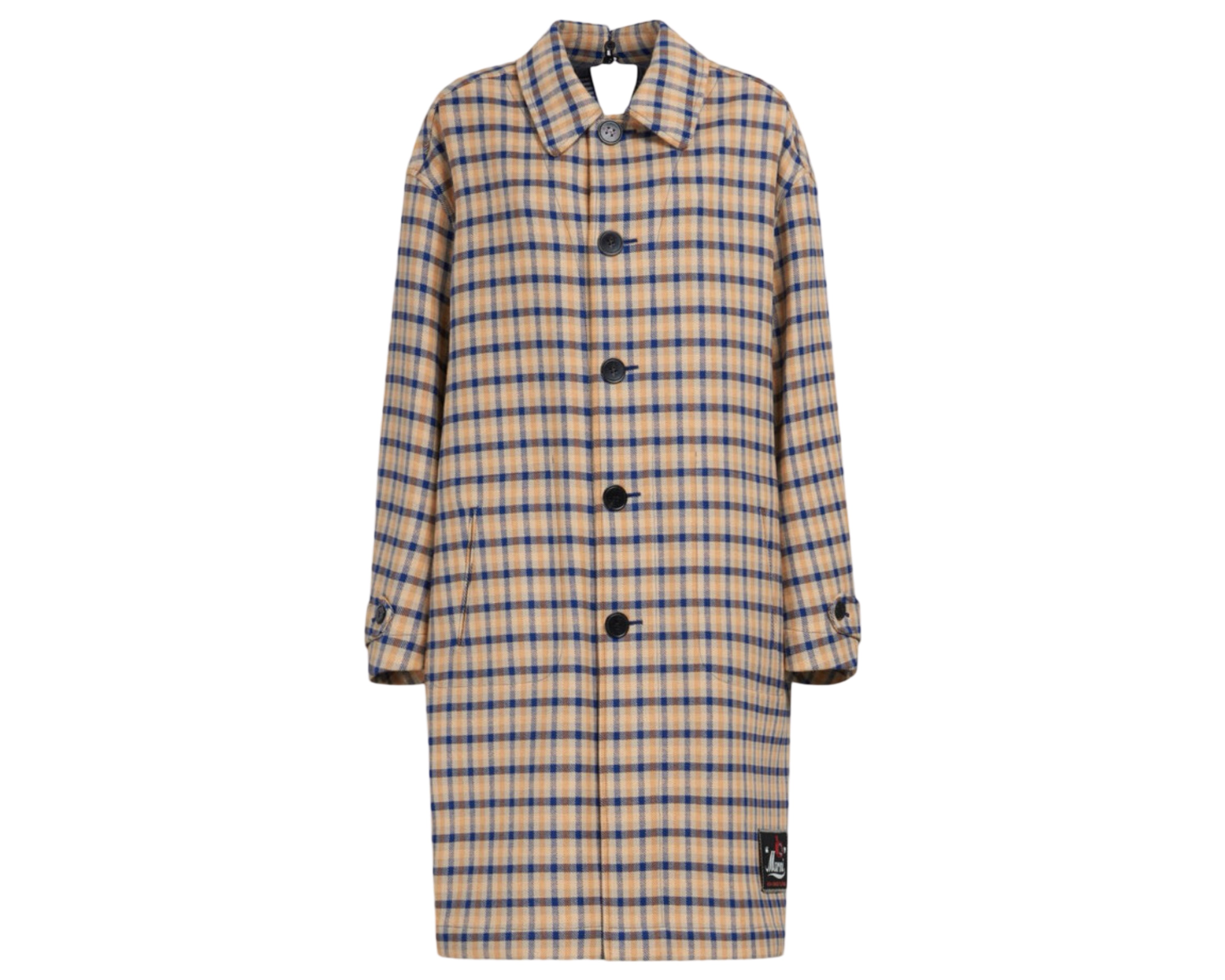 Blue & Yellow Check Reversible Coat