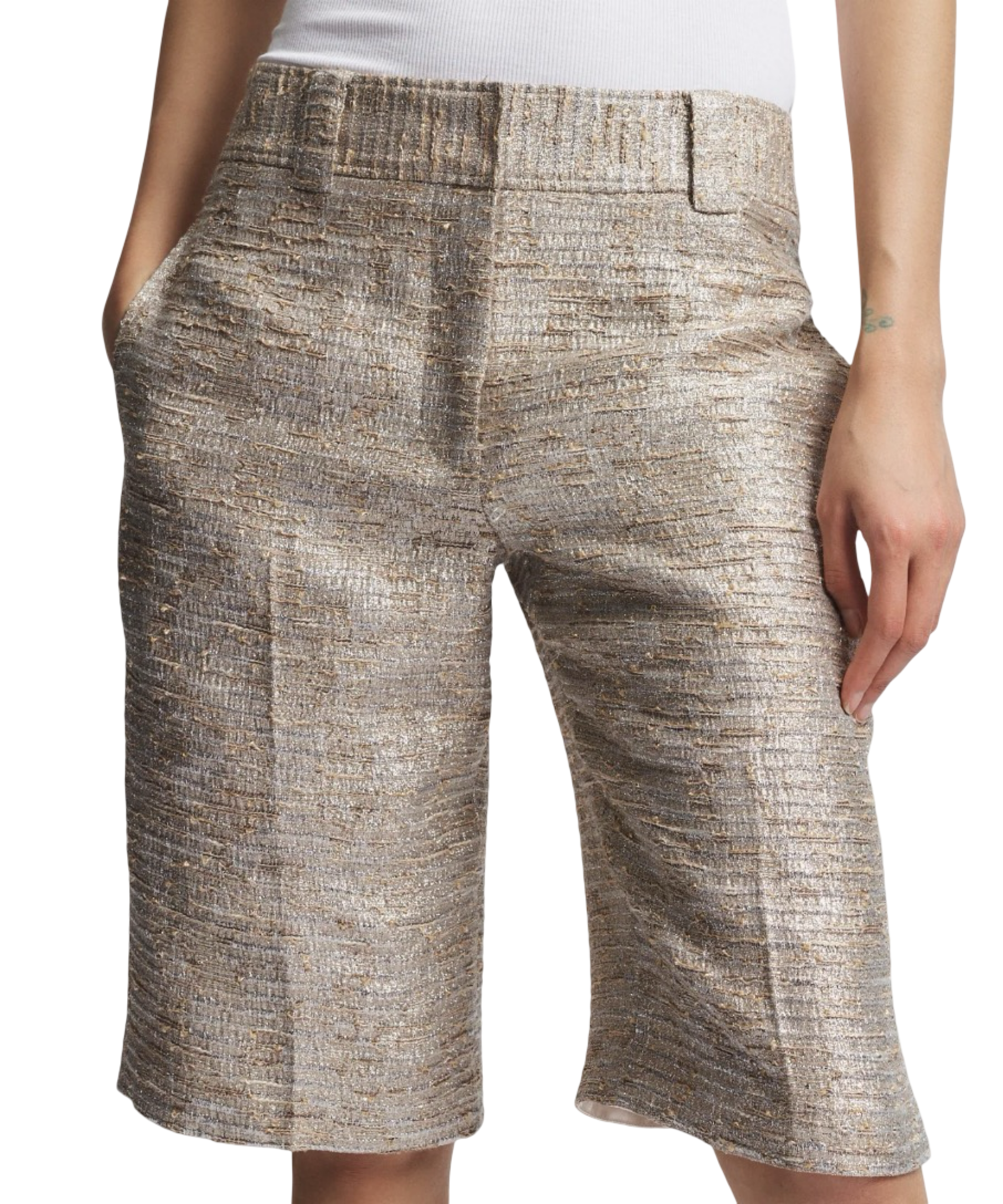 Serena Longline Short, Gold