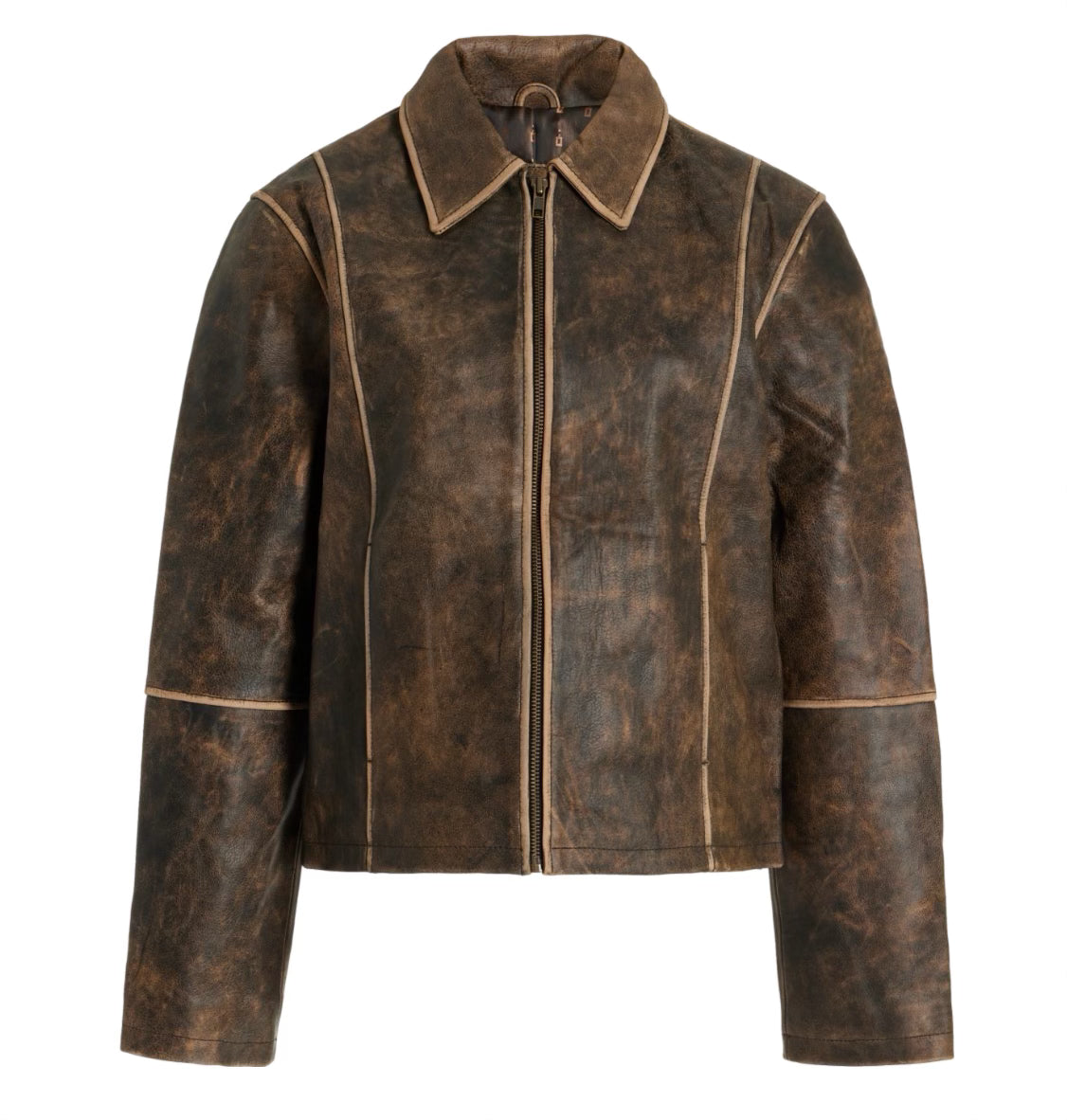 Willow Distressed Leather Jacket