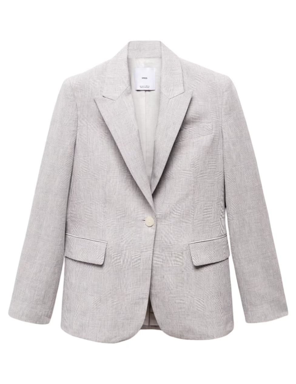 Houndstooth Linen Jacket