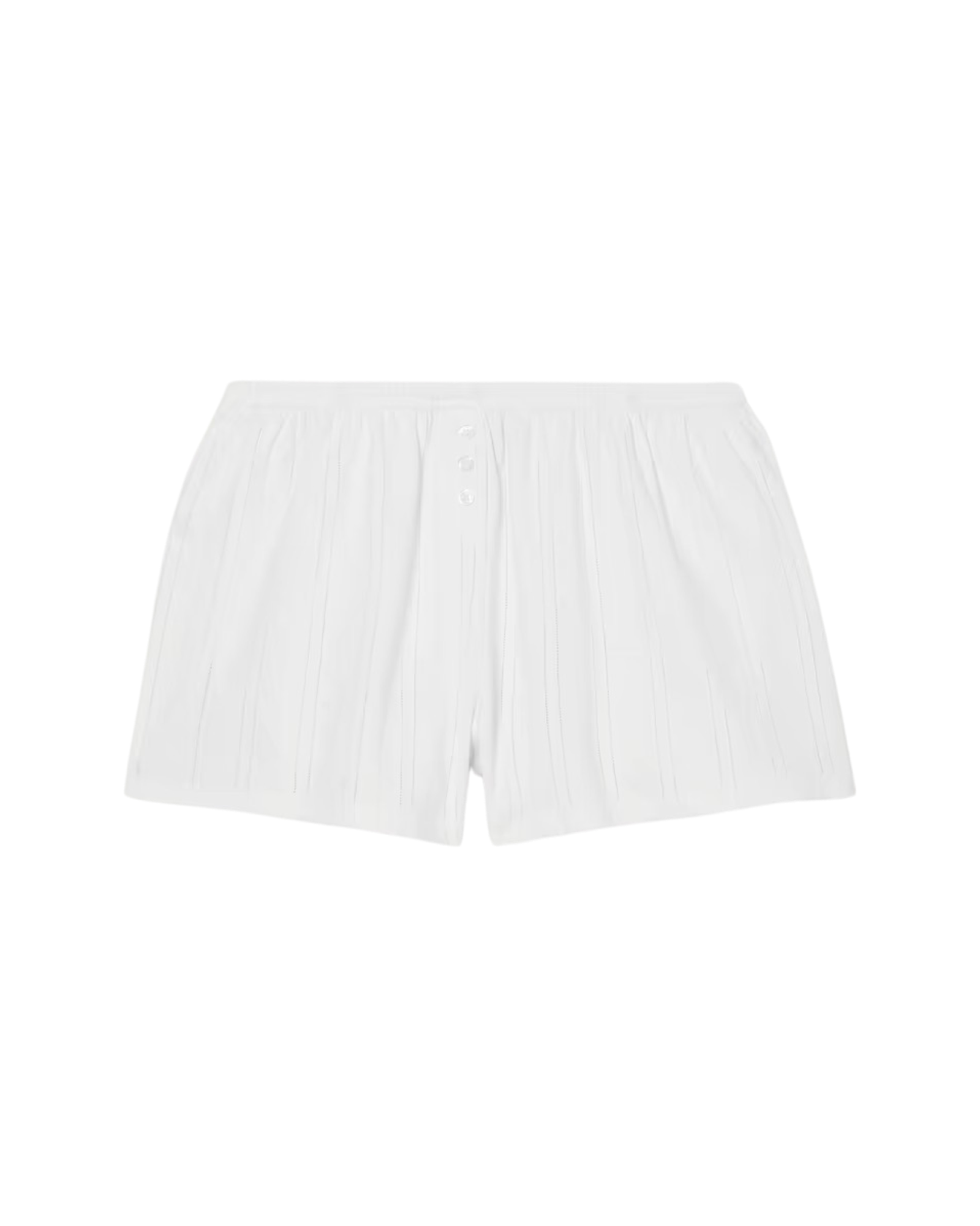 Pointelle-knit organic cotton shorts
