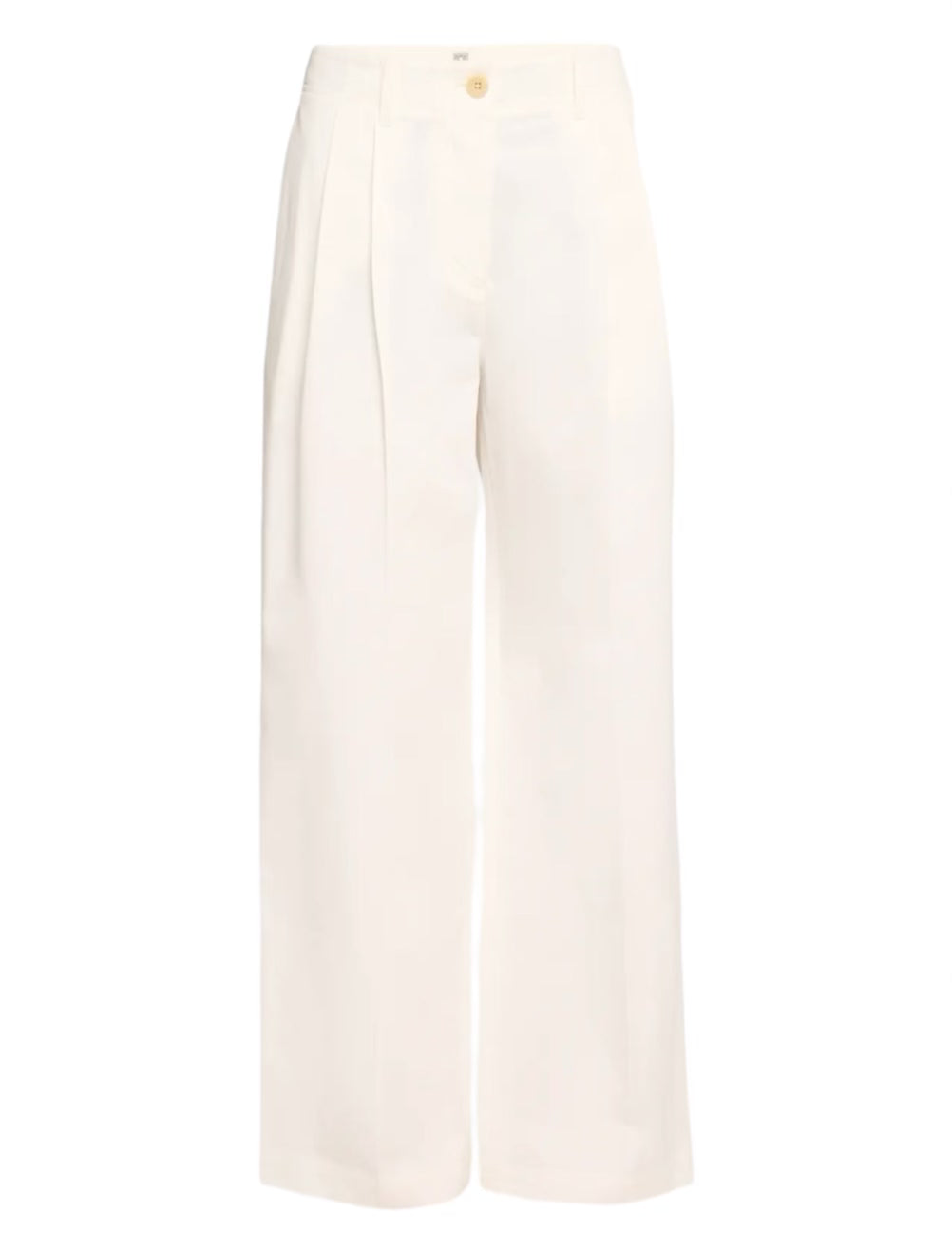 Organic Cotton-twill Wide-leg Pants