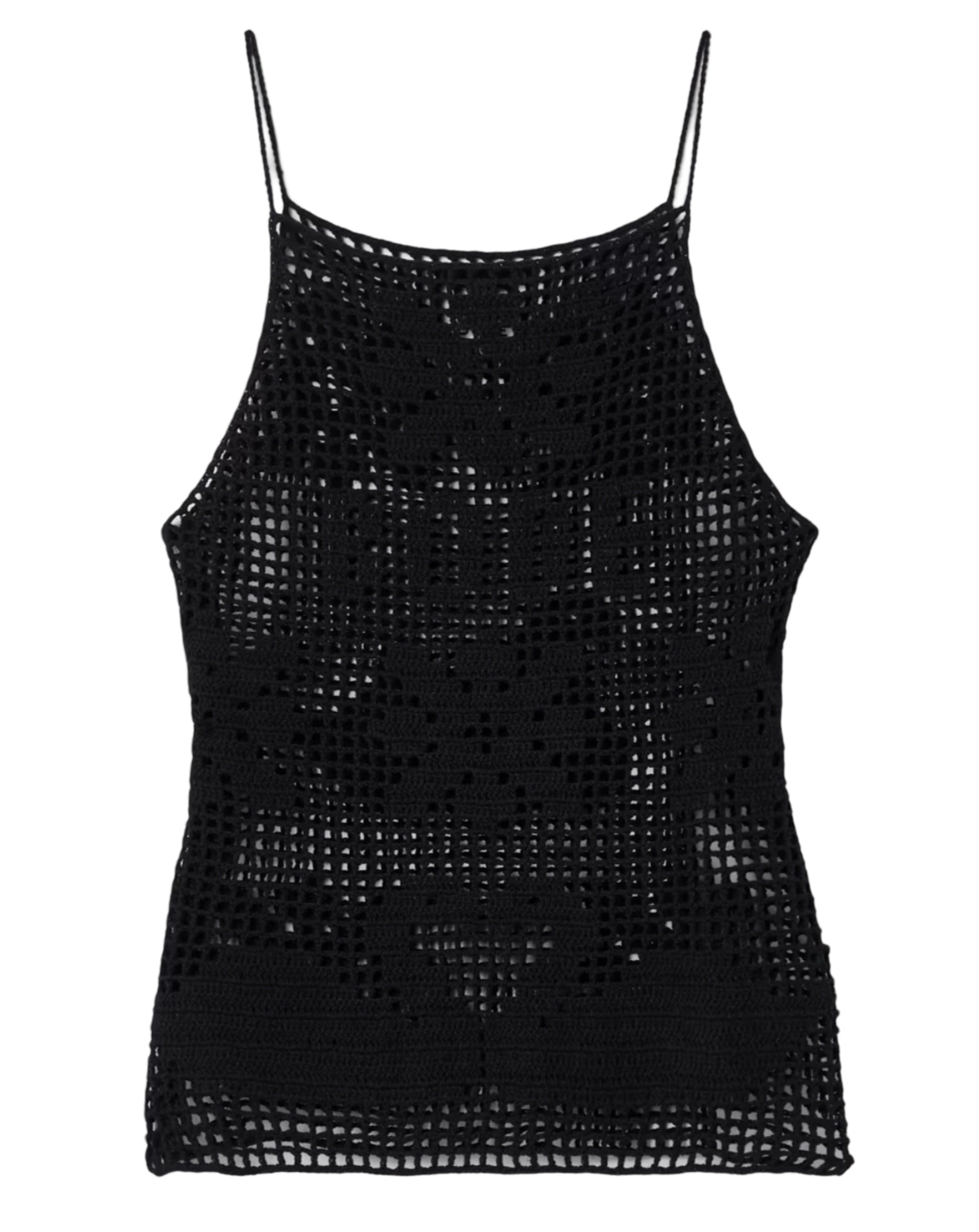 Mansfield Crocheted Cotton and Linen-blend Tank