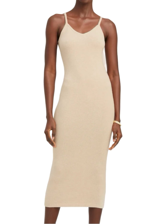 Oat Cashmere Tank Dress