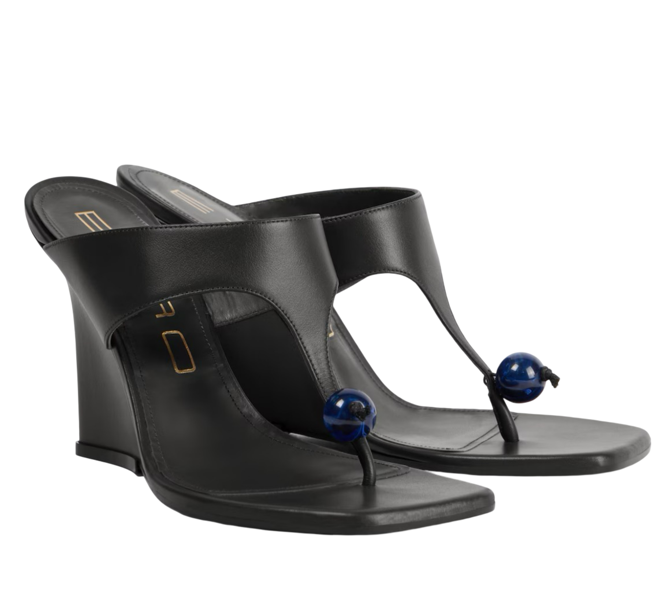 90 Leather Wedge Sandals