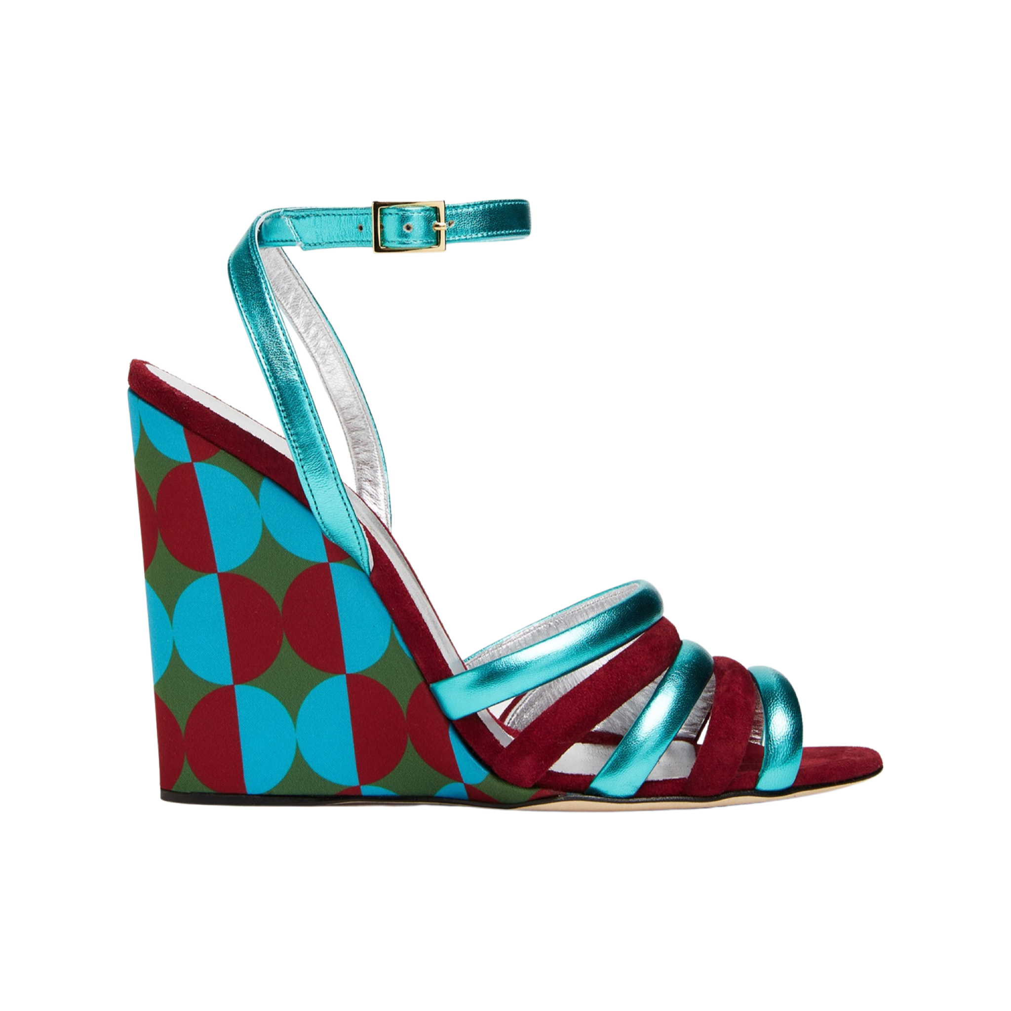 Tones Wedge -Mezzaluna Green in Duchesse