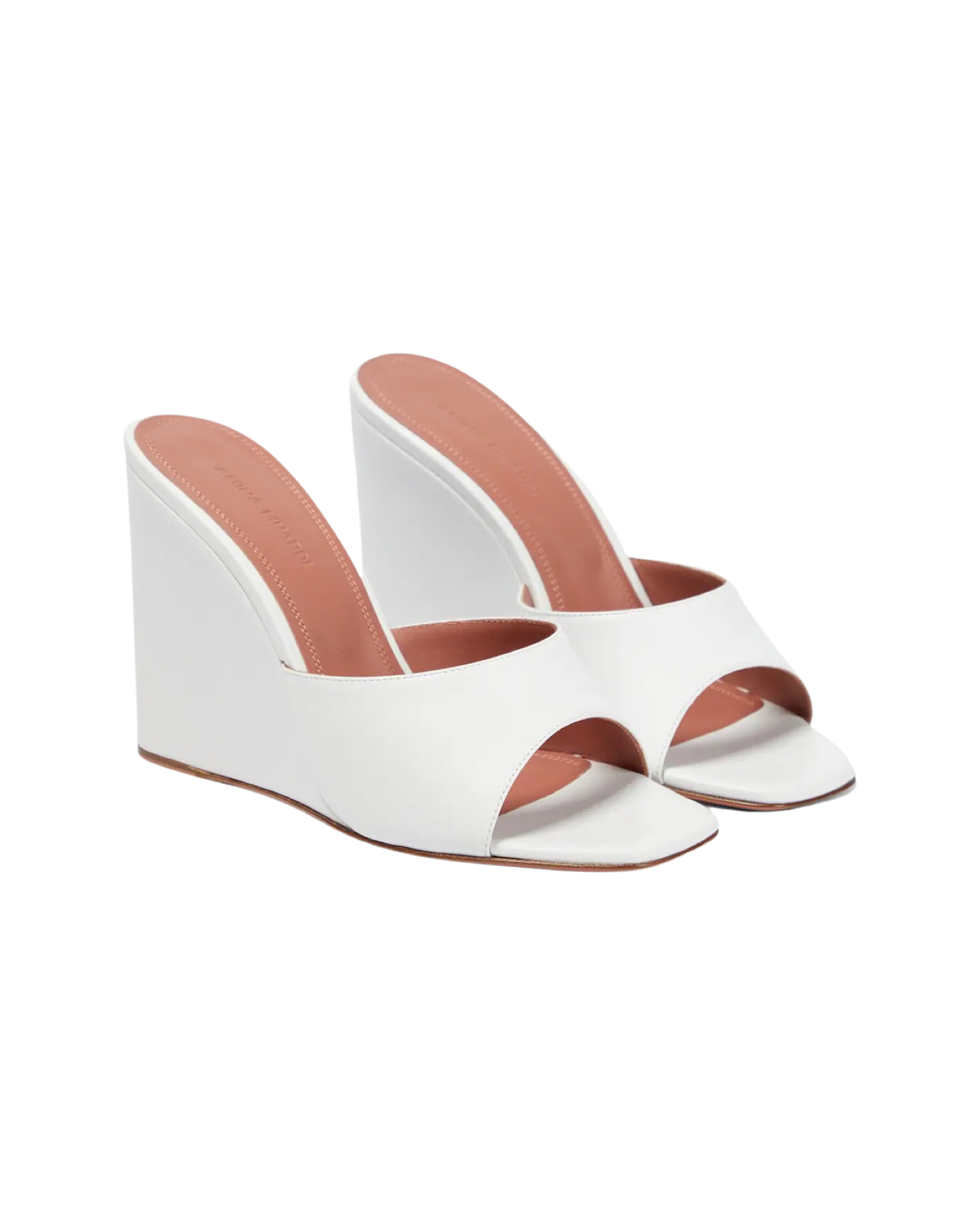 Lupita leather wedge mules