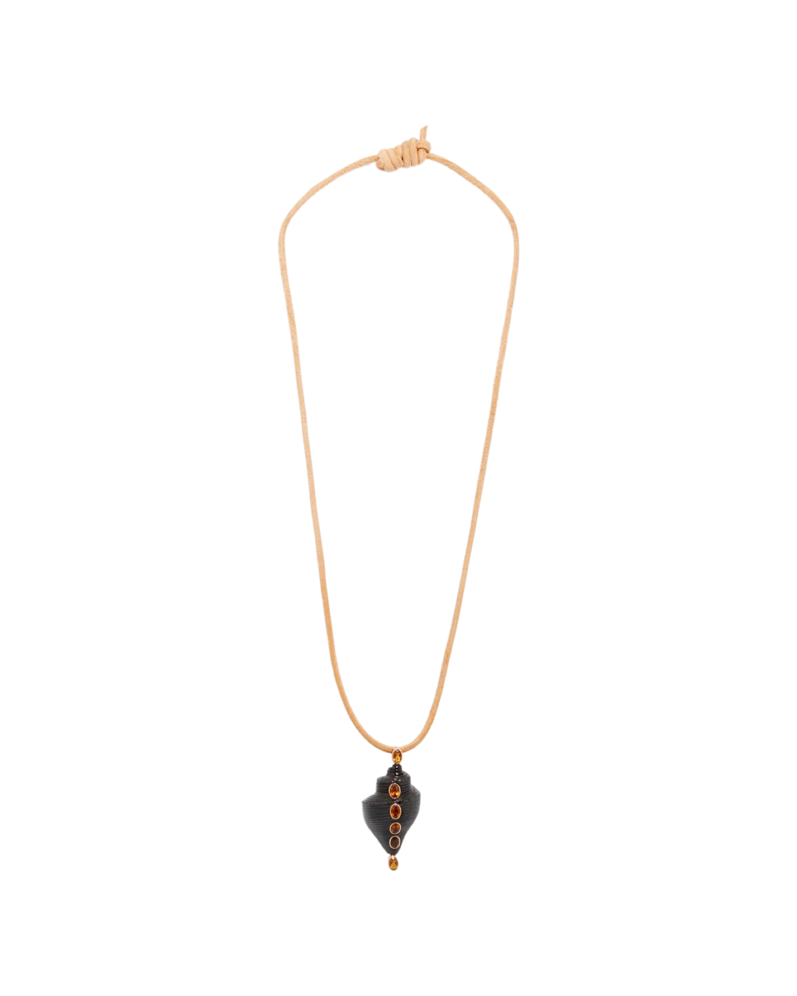 Sapphire, tiger’s eye & 18kt gold necklace