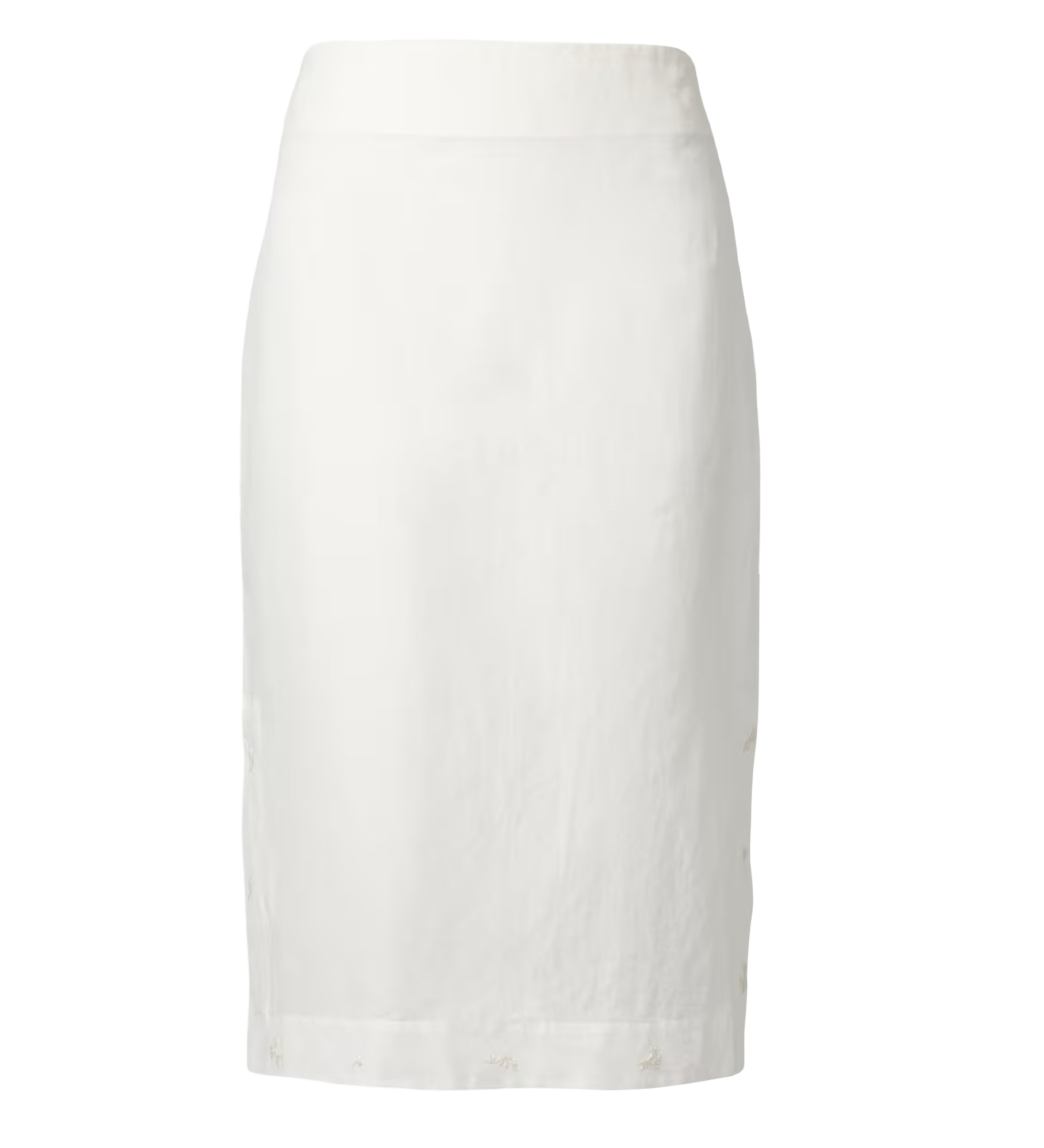 Floral semi-sheer organza pencil skirt