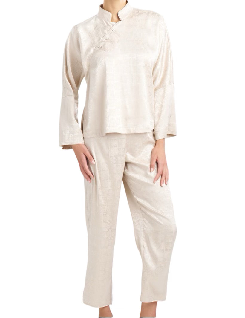 Infinity Jacquard Mandarin Button PJ