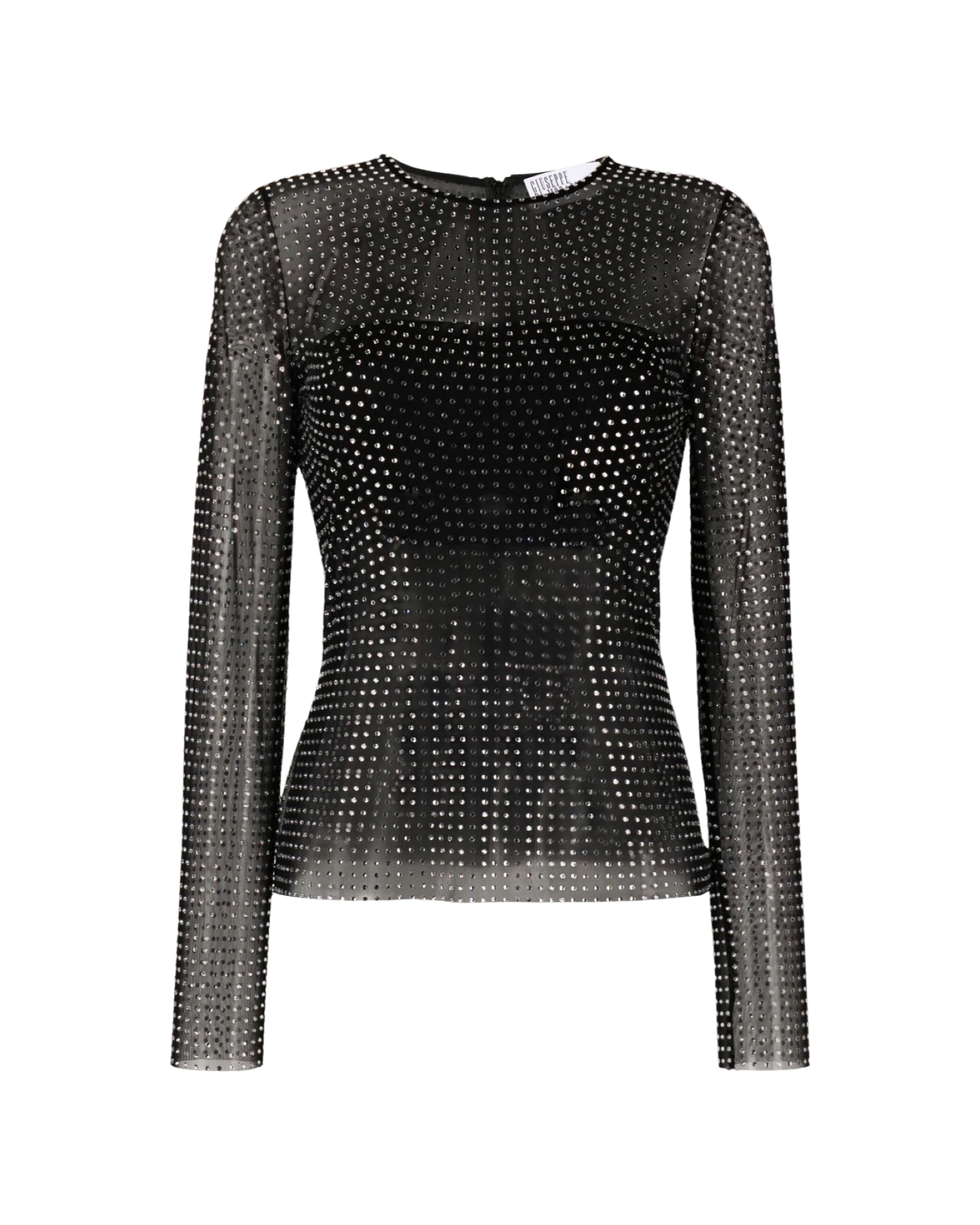 Crystal-embellished Long-sleeve Top