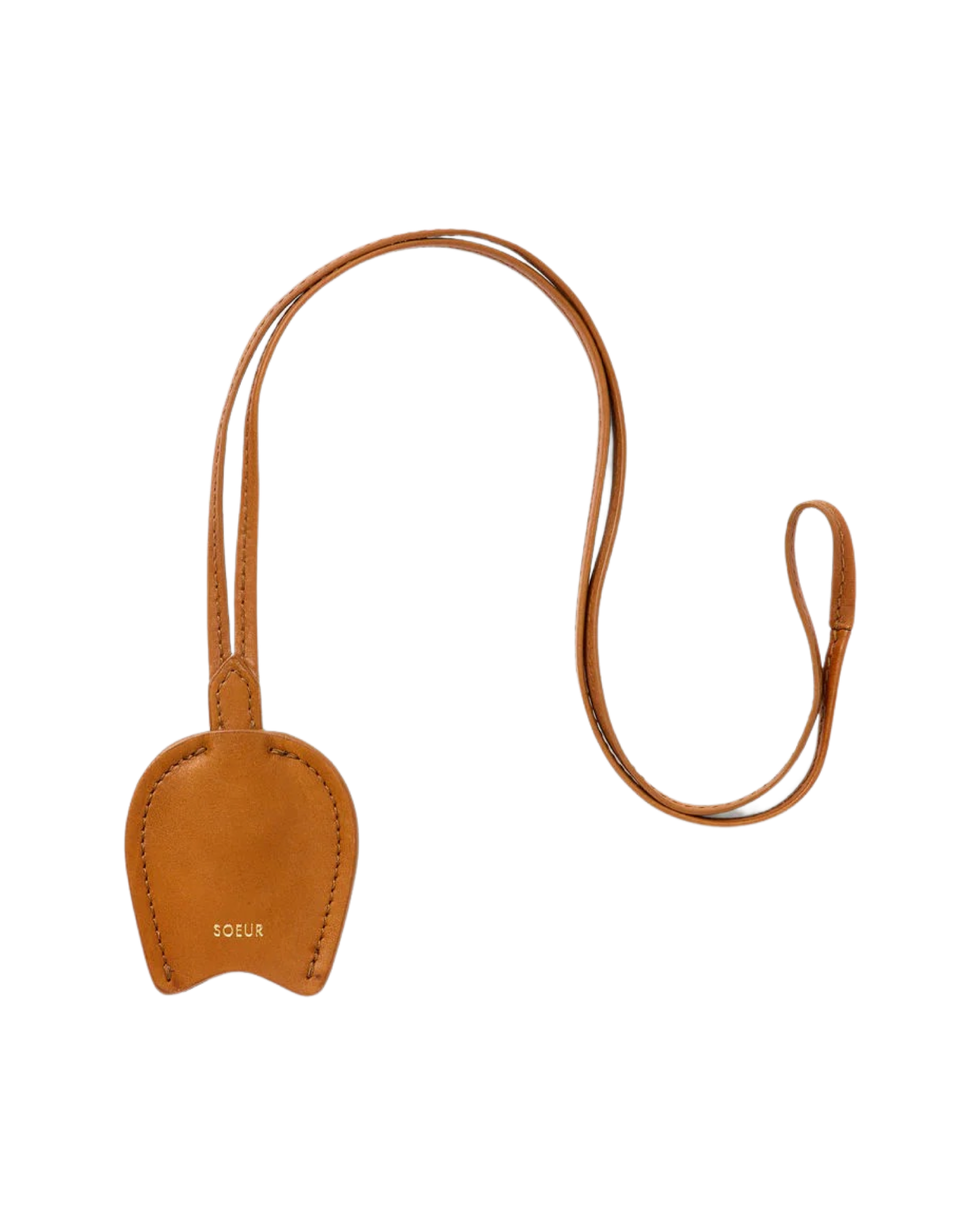 Porte-clés clochette en cuir naturel