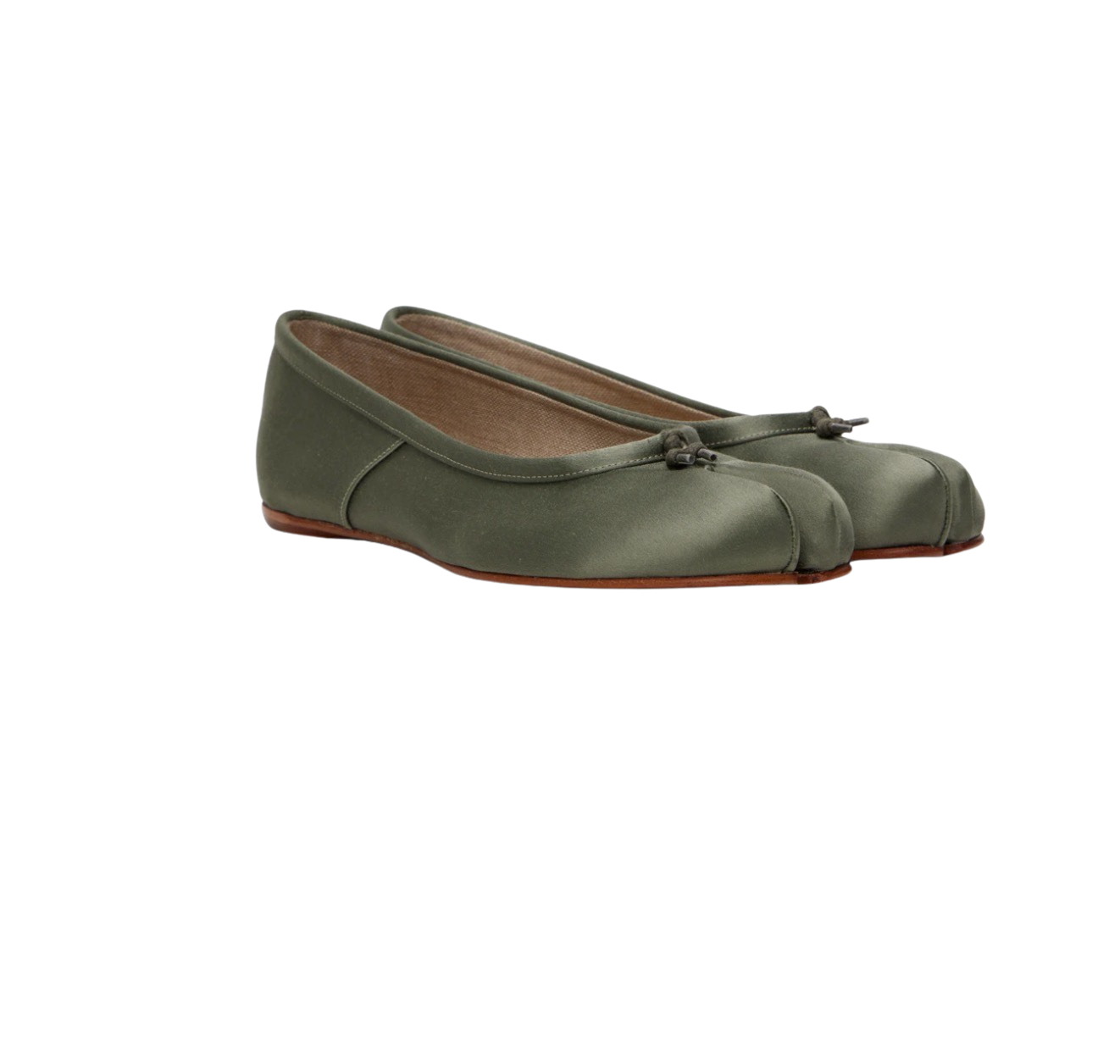 Green Tabi Ballerina Flats