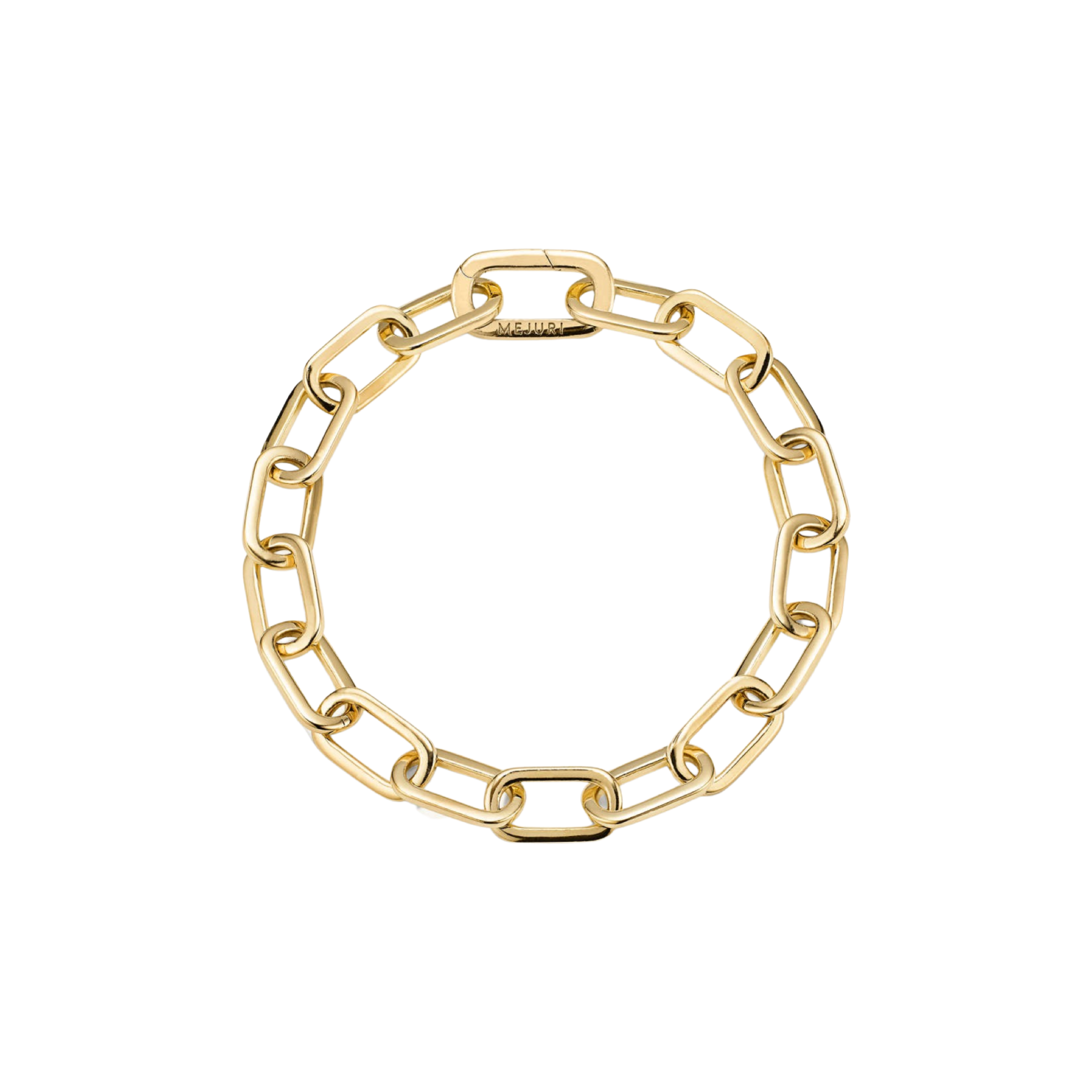 Oval Link Chain Charm Bracelet