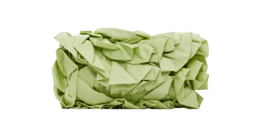 Green Ruffle Clutch