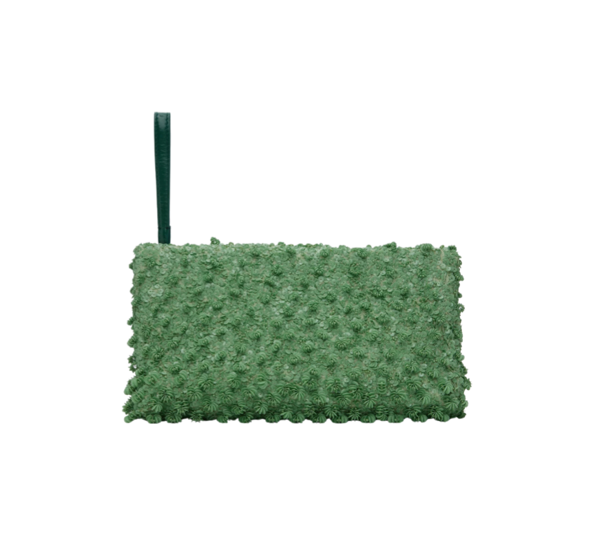 Green Embellished Clutch