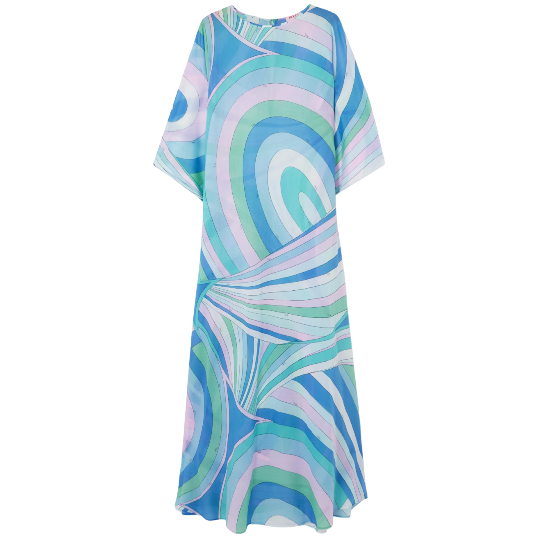 Printed cotton-muslin kaftan