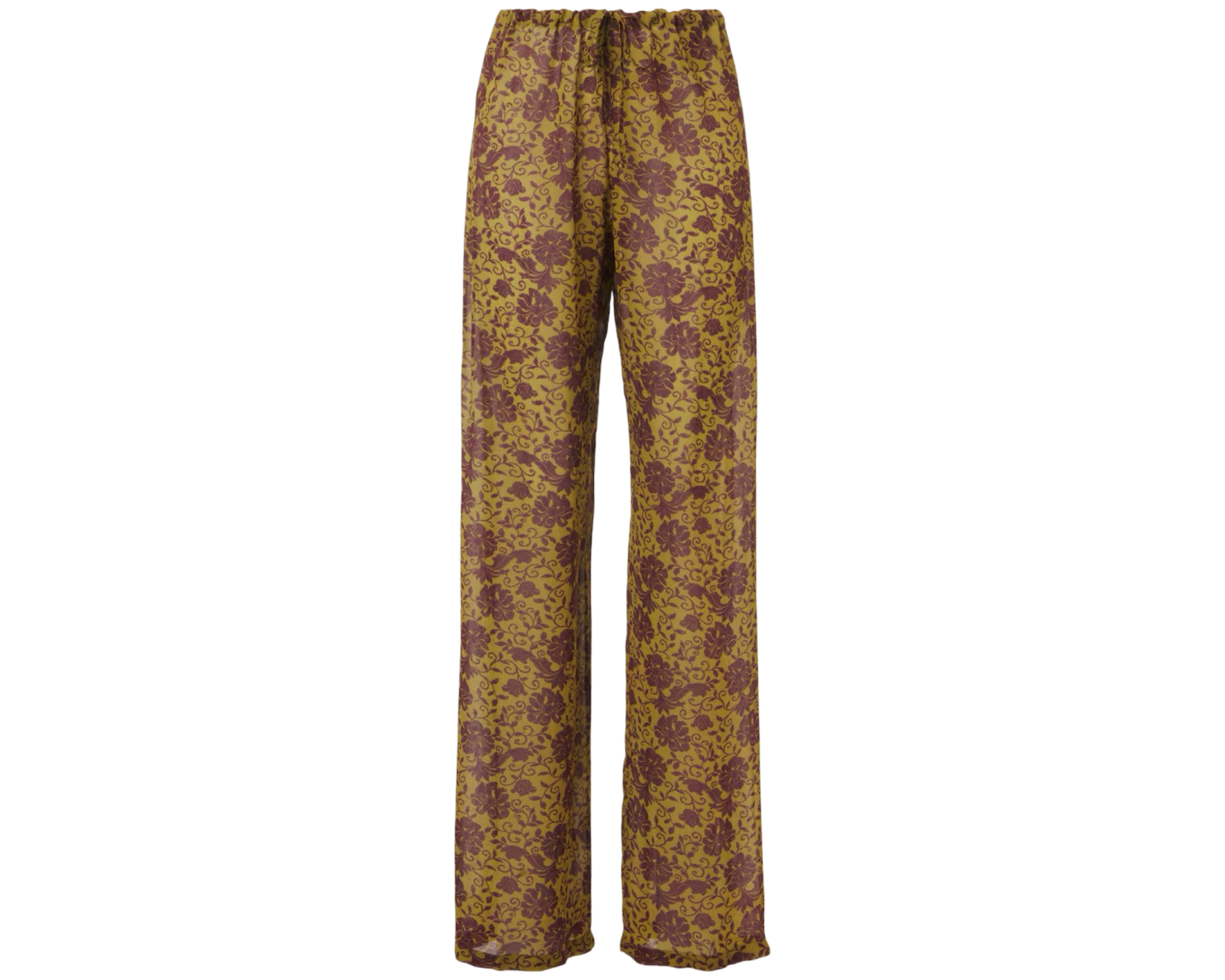 Floral Georgette Straight Pants