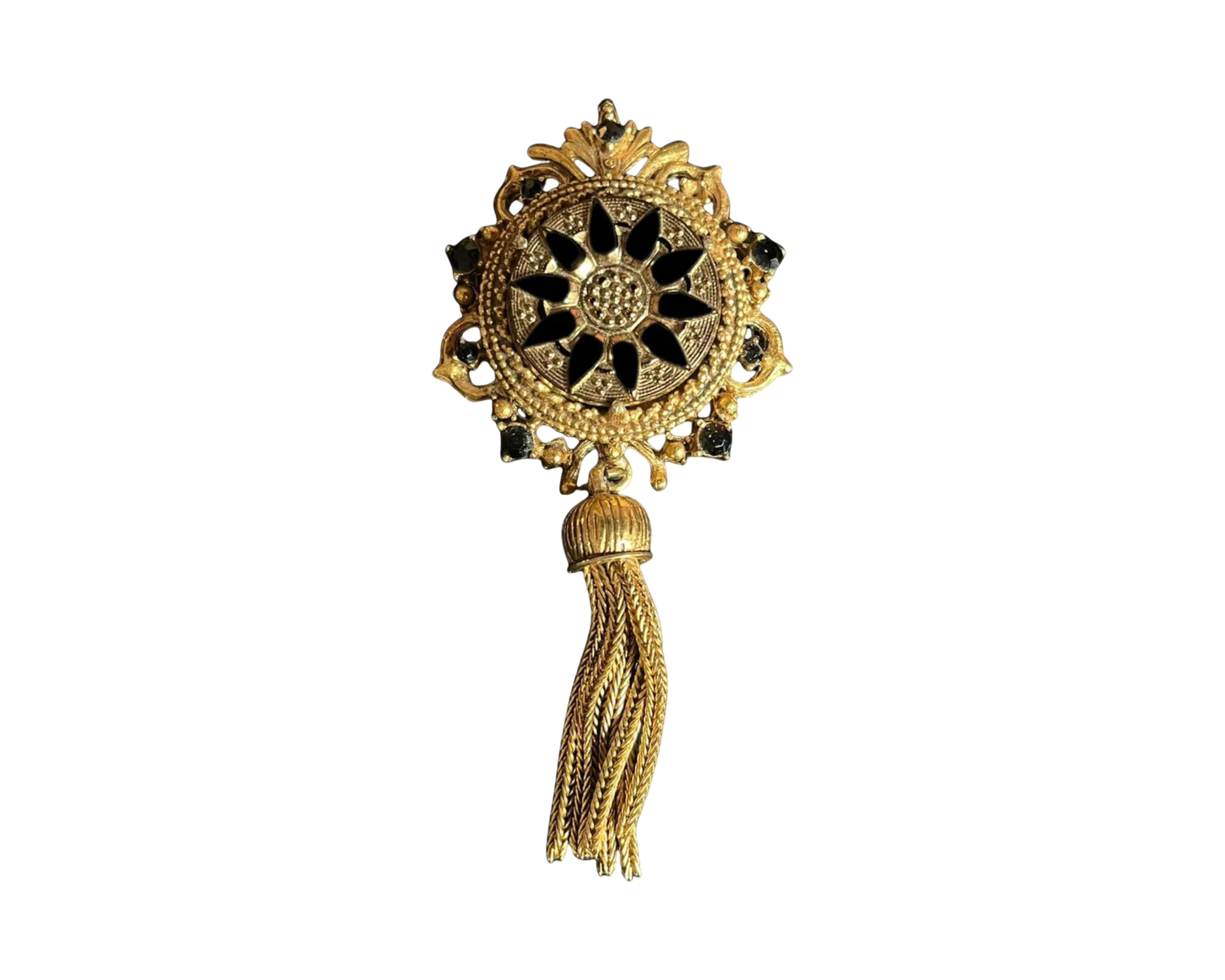 Victorian Revival Florenza Gold Brooch