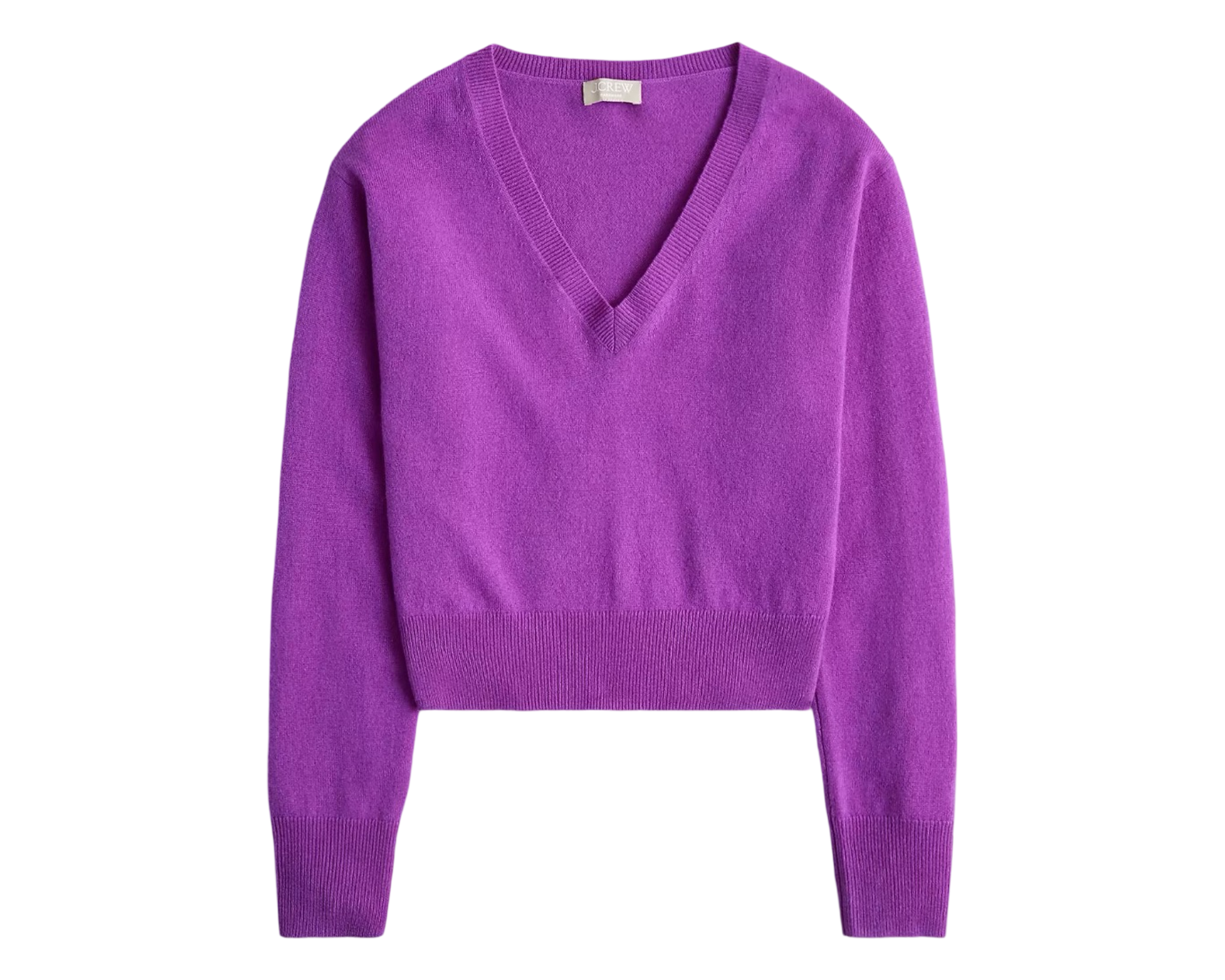 Cashmere Shrunken V-neck Sweater