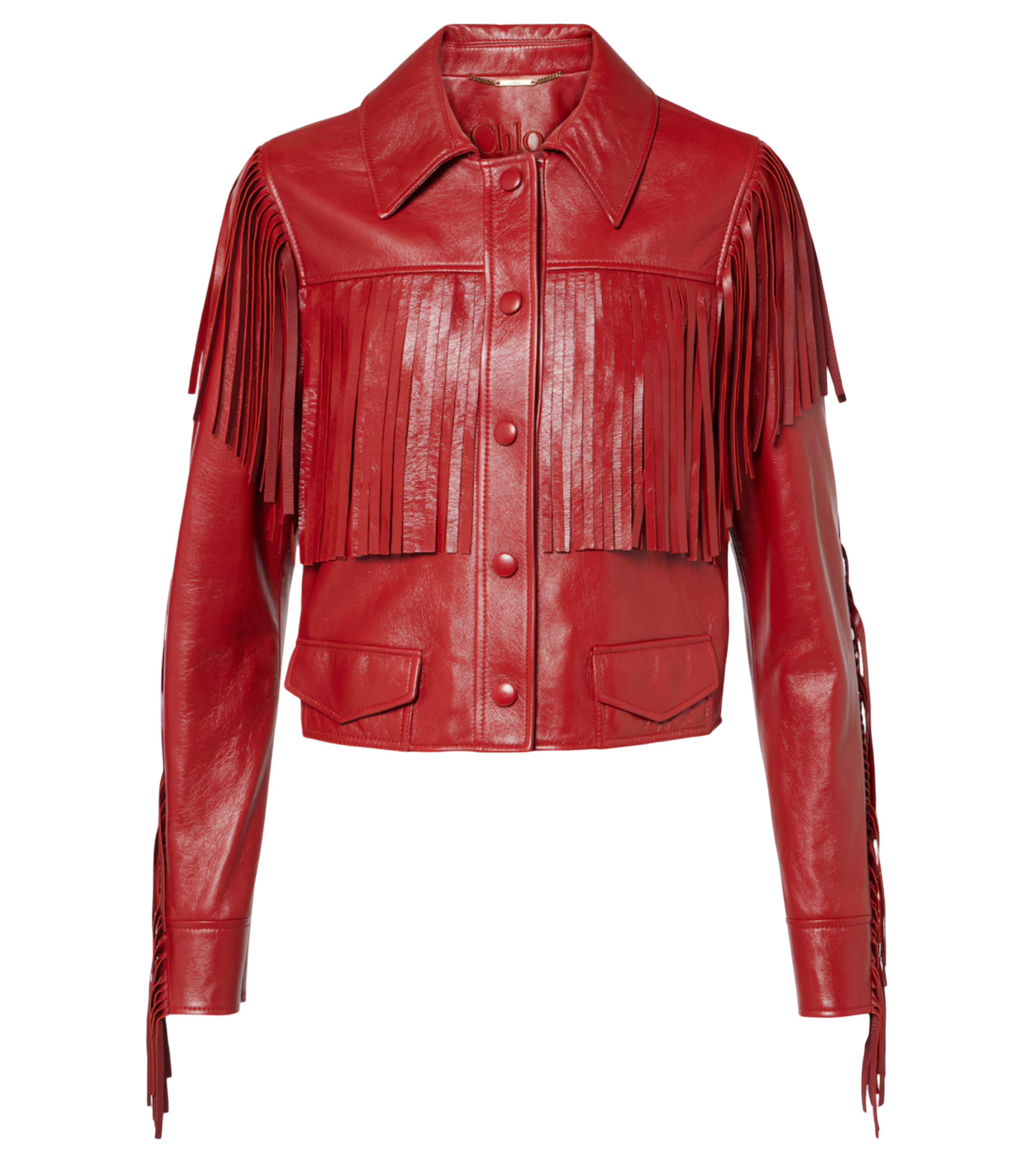 Fringed leather jacket