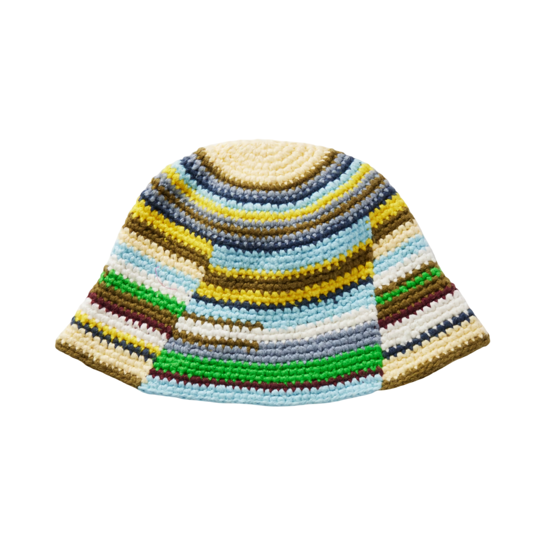 Crocheted organic cotton bucket hat